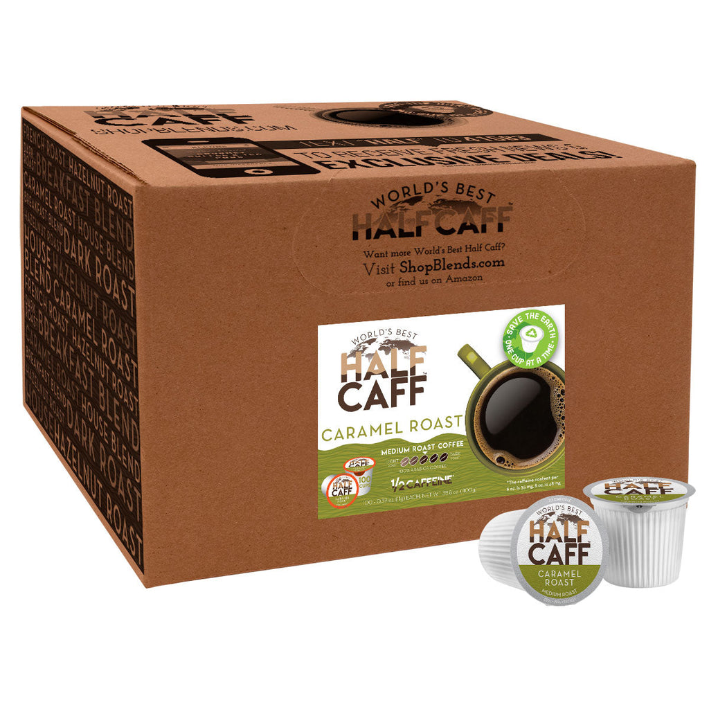World's Best Half Caff™ Caramel Roast Flavored Coffee Pods