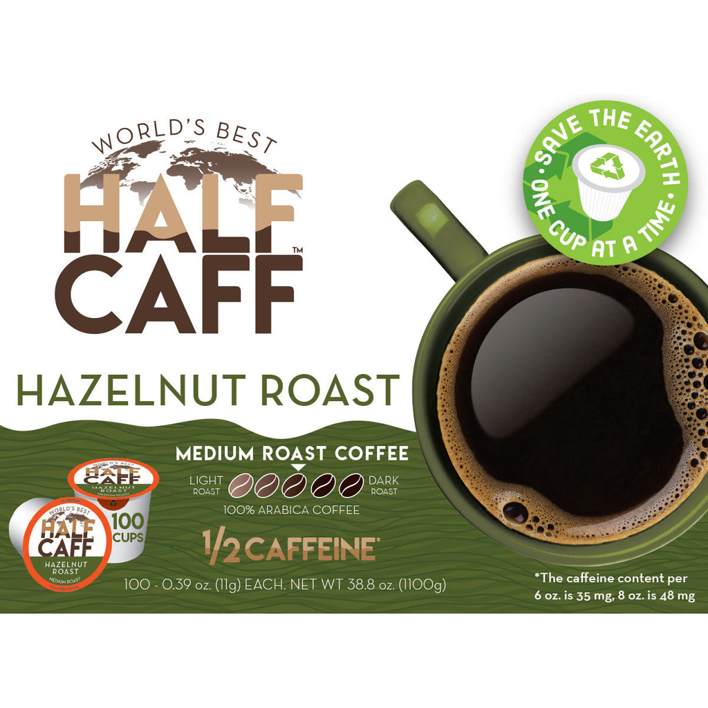 World's Best Half Caff™ Hazelnut Roast Flavored Coffee Pods