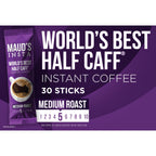 Maud's Instant Half Caff Coffee (Insta World's Best Half Caff) - 30ct