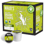 Maud's Organic Single-Origin Fair-Trade Ethiopia Dark Roast Coffee Pods