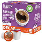 Maud's Decaf Flavored Coffee Pods Sampler Variety Pack (6 Flavors) - 24 Pods